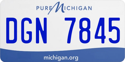 MI license plate DGN7845