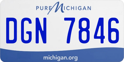MI license plate DGN7846