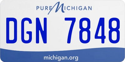 MI license plate DGN7848
