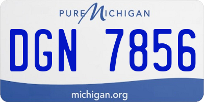 MI license plate DGN7856