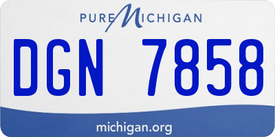MI license plate DGN7858
