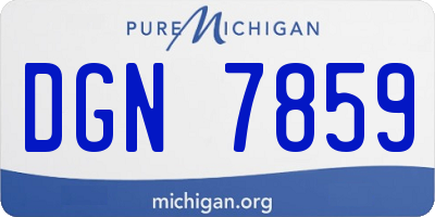 MI license plate DGN7859