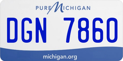 MI license plate DGN7860