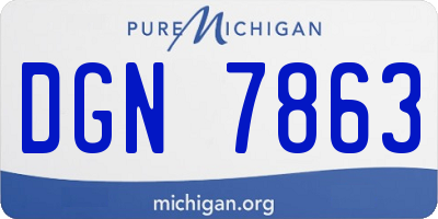MI license plate DGN7863