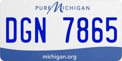 MI license plate DGN7865