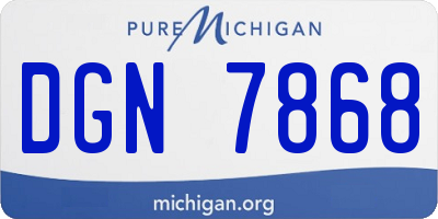 MI license plate DGN7868