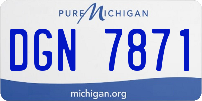 MI license plate DGN7871