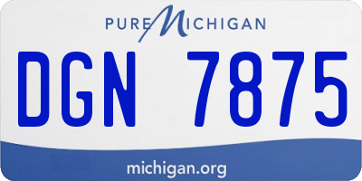 MI license plate DGN7875