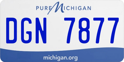 MI license plate DGN7877