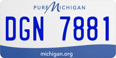 MI license plate DGN7881
