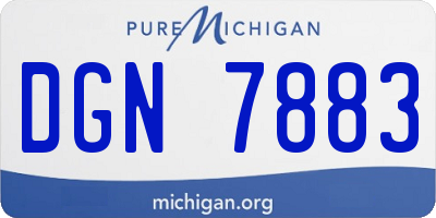 MI license plate DGN7883