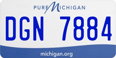 MI license plate DGN7884