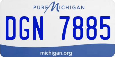 MI license plate DGN7885