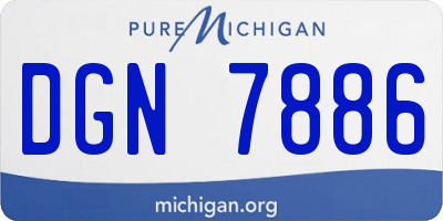 MI license plate DGN7886