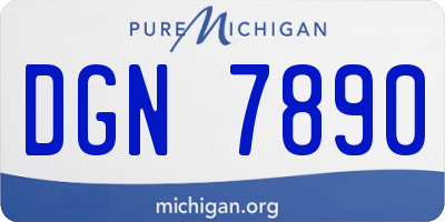 MI license plate DGN7890
