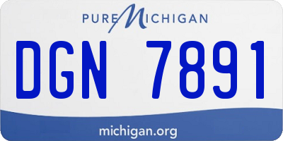 MI license plate DGN7891