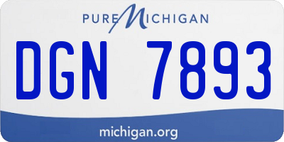 MI license plate DGN7893
