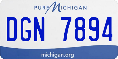MI license plate DGN7894
