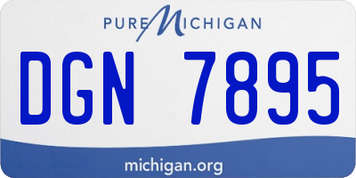 MI license plate DGN7895