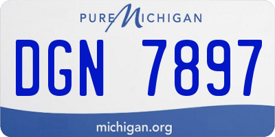 MI license plate DGN7897