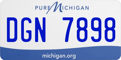 MI license plate DGN7898