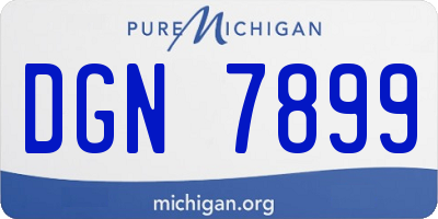 MI license plate DGN7899