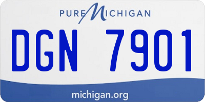 MI license plate DGN7901