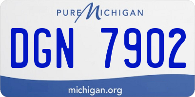 MI license plate DGN7902