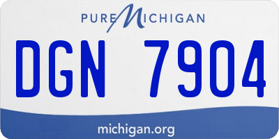MI license plate DGN7904