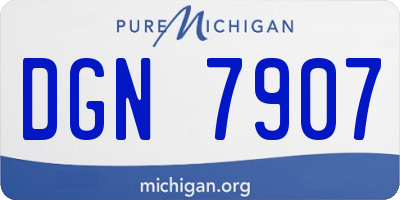 MI license plate DGN7907
