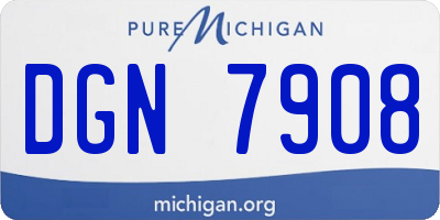 MI license plate DGN7908