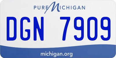 MI license plate DGN7909