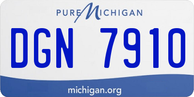 MI license plate DGN7910