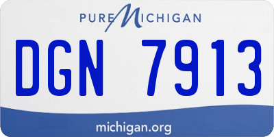 MI license plate DGN7913