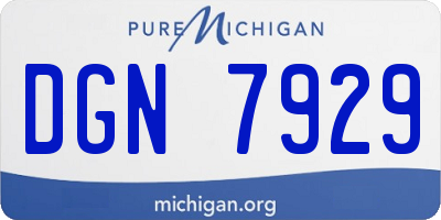 MI license plate DGN7929