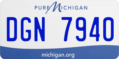 MI license plate DGN7940