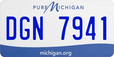 MI license plate DGN7941