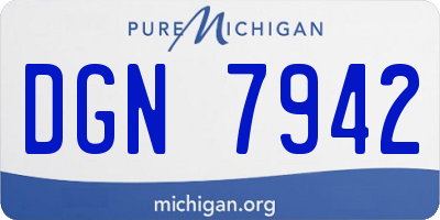 MI license plate DGN7942
