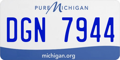 MI license plate DGN7944