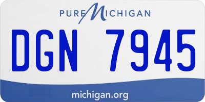 MI license plate DGN7945
