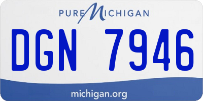 MI license plate DGN7946