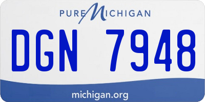 MI license plate DGN7948