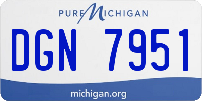 MI license plate DGN7951