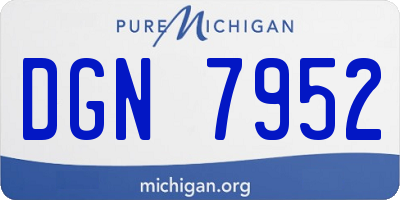 MI license plate DGN7952