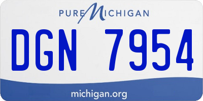 MI license plate DGN7954
