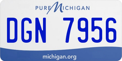 MI license plate DGN7956