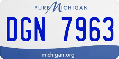 MI license plate DGN7963