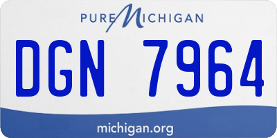 MI license plate DGN7964