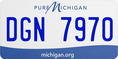 MI license plate DGN7970