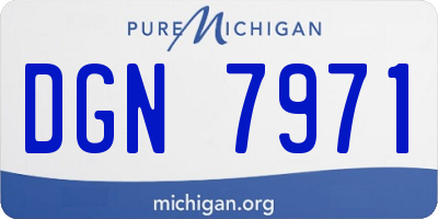 MI license plate DGN7971
